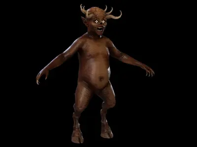 Imp2 low poly deer Low-poly 3D model