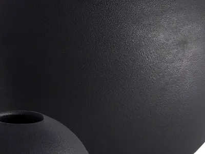 Elegant black Boho ceramic vase set 3D model