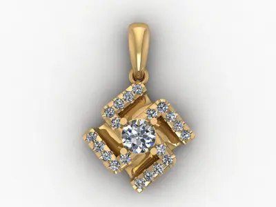 Gold Pendant 3D print model