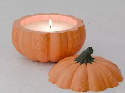 Pumpkin STL for 3D Printing Full and Hollow Versions 3D print model
