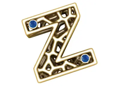 SIMPLE ALPHABET Z PENDANT 3D PRINTABLE MODEL  3D print model