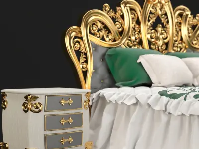 Luxury Classic Bed 3D model