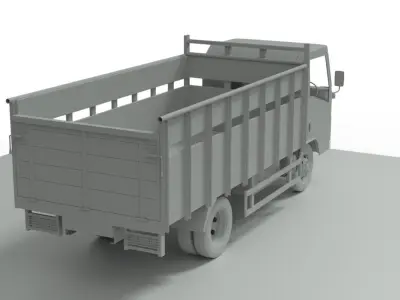 Wooden Truck  3D model