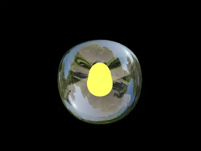 Led Grass Lightbulb flower Elegant art nouveau style 3D model