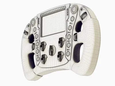 F1 Steering Wheel - Renault-Alpine 3D model