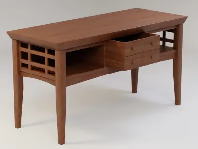 Wooden Entryway Table 3D model