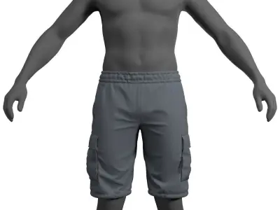 Male Sport Shorts - Marvelous Designer 3D model