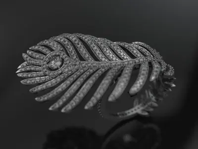 plume de paon RING replica 3D print model