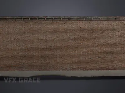 Brick Wall 004 3D model