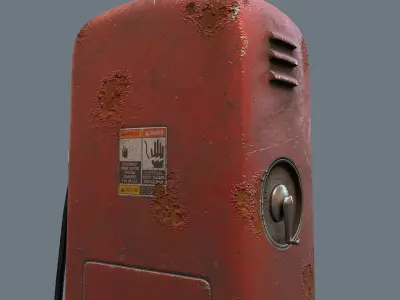 Gas Pump Low Poly Low-poly 3D model