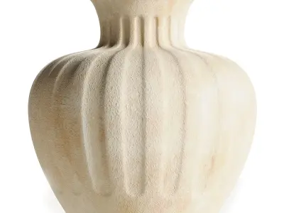 Cannelee Terracotta Vases 3D model