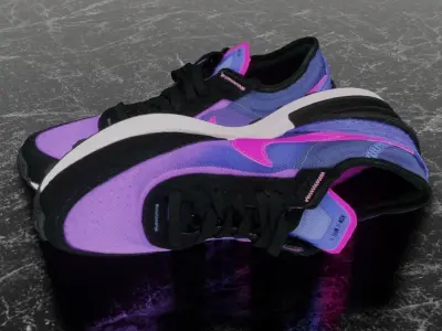 Nike 3D Shoes - PURPLE - PINK - NSW-WFFL1 Low-poly 3D model