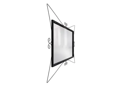 Large Wrought Iron Wall Mirror 3D model