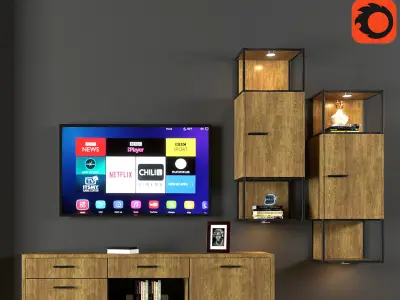 Tv set decoration 3D model