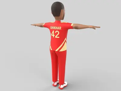 Shikhar Dhawan 3D model