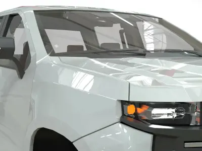 Chevy Silverado 2020 lowpoly concept Low-poly 3D model