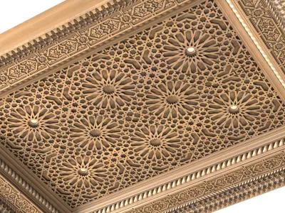 Ceiling in oriental style Arabic decorative ceiling 3D model