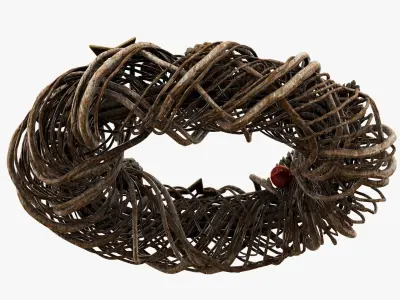 Wreath Christmas 01 3D model