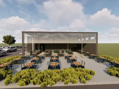 Restaurant und Cafe Design 3D model