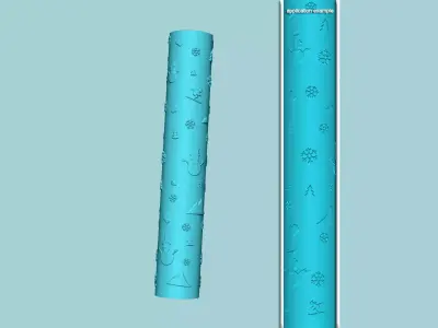 Texture Roll 57 Winter Positive - Fondant Decoration Maker 3D print model
