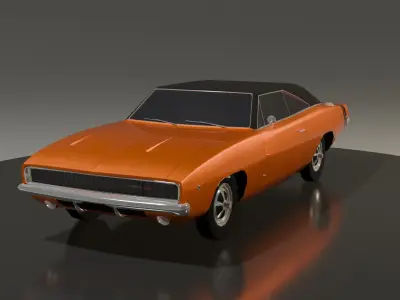 Dodge Charger RT 1968 low-poly Low-poly 3D model