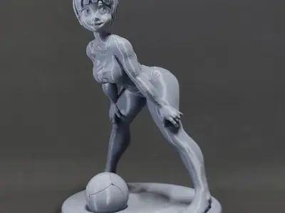 Beach volleyball girl 3D print model
