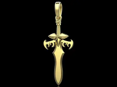 Sword pendant model 327 3D print model