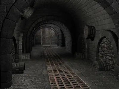 Sewer Set prison cell Low-poly 3D model