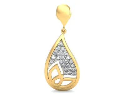 Solitaire Women Drop Earring 3D print model