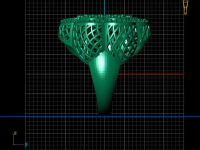 Women Stone Rings Diamond 3D print model 12