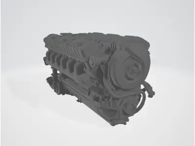 Motor V-84 ruso T72-90 3D print model