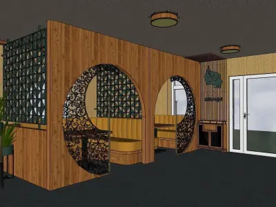 restaurant lounge meat butcher 3D model