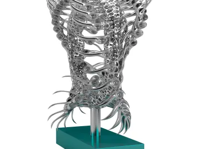 Skeleton Sculpture fantasy 3D model