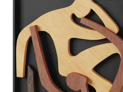 Human Wood Wall Art by Woodboz Wall Art 3D model