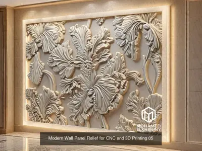 Sculpted Harmony 3D Wall Panel Collection Vol 2 3D Model Pack