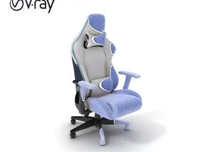 Ergonomic Gaming Chair D Model Pack Low-poly 3D model