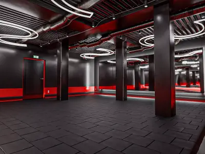 High Quality Modern Indoor Gym Free 3D model