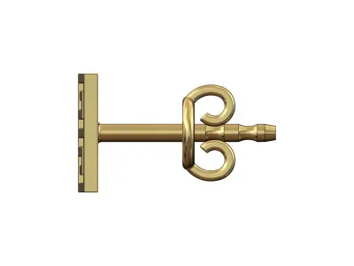 Givenchy logo stud earring 3D print model