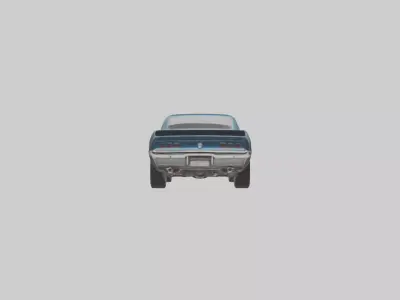 Classic Muscle Car model 3D model