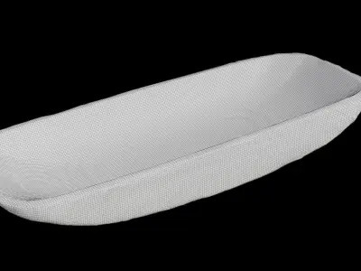 Hand-Carved Wooden Decorative Bowl 3D model