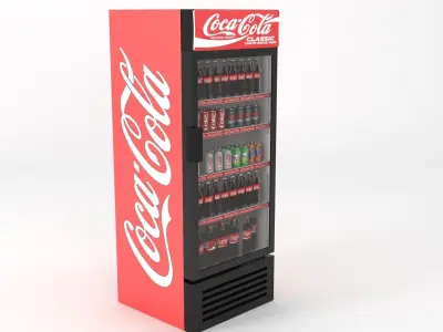coca cola fridge display 3D model 3D model