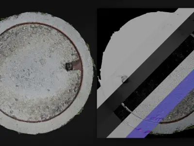 Photo scanned Manhole covers Free 3D model