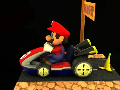 Mario kart Low-poly 3D model