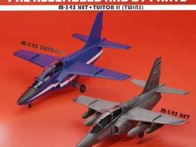 Aermachi M-345 HET TUTOR II TWINS PACK V2 3D print model