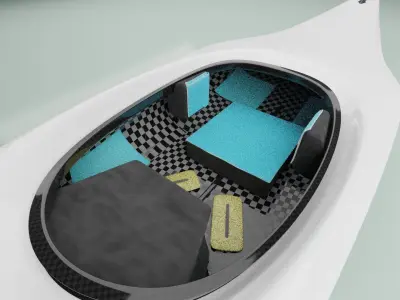 Slalom Canoe - Vajda Demon 4 3D model