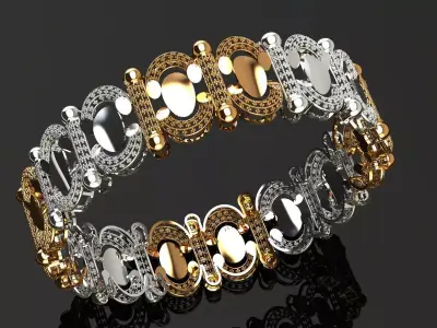 1340 Oval Embrace Bangle 12gm 3D print model