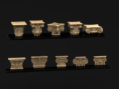 Pack Columns Collection 3d model 3D print model