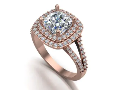 engagement ring diamond ring 3d model 3D print model