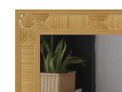 Wooden Bohemian Mirror 3D model