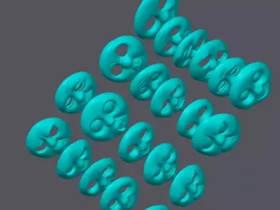 Thomas the Tank Engine Rare Face Pack  21 STL Files 3D Printable 3D print model